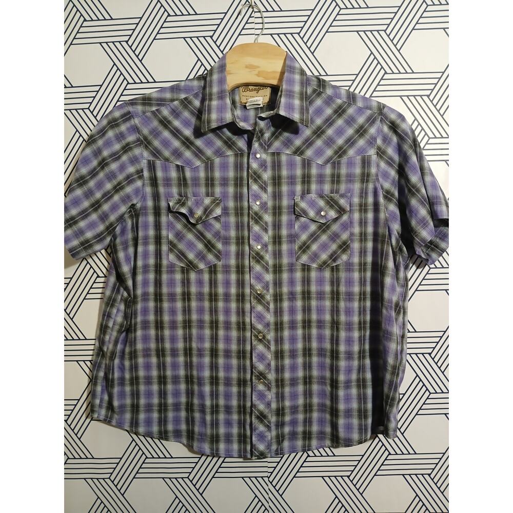 Wrangler Western Fashion Pearl Snap Shirt Size 2XL